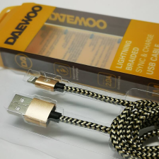 Daewoo USB kábel, 1 méter, Iphone, arany kábel és adapter