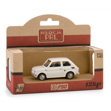 Daffi : PRL Fiat 126p autó fém és műanyag modell - Fehér autópálya és játékautó