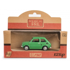 Daffi : PRL Fiat 126p autó fém és műanyag modell - Zöld autópálya és játékautó