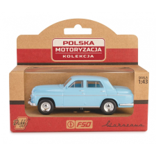 Daffi PRL Kollekció Warszawa 223 gyűthető kisautó 1:43 - Kék (K-566) autópálya és játékautó