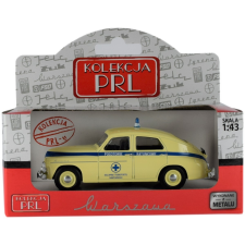 Daffi PRL Kollekció Warszawa M20 gyűjthető mentőautó 1:43 - Sárga (B-249) autópálya és játékautó