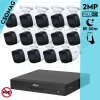  Dahua 14 cső kamerás analóg megfigyelőrendszer 2MP HD cső biztonsági kamera, 2.8 mm fix objektívvel