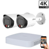 Dahua 2 kültéri kamerás IP kamerarendszer 8MP színes éjjellátással (DAHUA-IP-8MP-02)