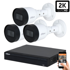 Dahua 3 biztonsági kamerás IP kamera rendszer 4MP megfigyelő kamera
