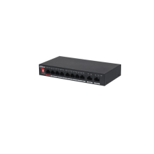 Dahua PFS3010-8ET-96-V2 1x 10/100(Hi-PoE/PoE+/PoE)+7x 10/100(PoE+/PoE)+2x gigabit uplink, 96W PoE switch hub és switch
