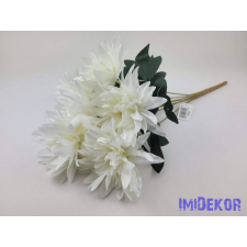  Dália 7 ágú selyem csokor 45cm - Fehér dekorációs kellék