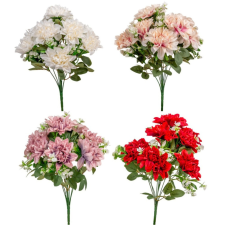  Dália csokor 9v. mix M41cm 12db/# dekorációs kellék