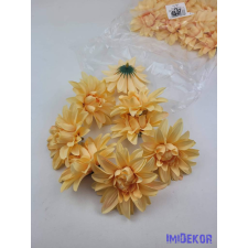  Dália selyemvirág fej 9cm - Sárgabarack dekorációs kellék