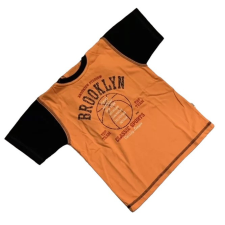 Dalma Fiú Póló - Nyomott mintás Narancssárga Kapucnis 116 (KIÁRUSÍTÁS) gyerek póló