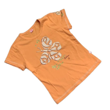 Dalma Lányka Póló - Narancs/Nyomott Mintás 122 (KIÁRUSÍTÁS) gyerek póló