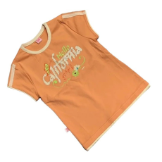 Dalma Lányka Póló - Narancs Nyomott Mintás "California" 134 (KIÁRUSÍTÁS)
