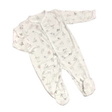 Dalma Pamut Ujjas Rugdalózó - Fehér/Pasztell Mezei Virágos 74 rugdalózó