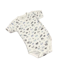 Dalma Rövid ujjú body - Fehér/Kék Autós - 86 kombidressz, body