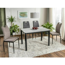  Damar Márvány Étkezőasztal MDF Fehér-Fekete Modern bútor