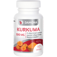 Damona kurkuma tabletta 500mg 60 db vitamin és táplálékkiegészítő