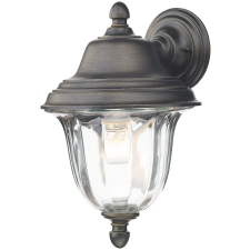 Dar Lighting klasszikus kültéri fali lámpa aldgate fekete arany átlátszó darald1635 kültéri világítás