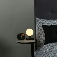 Dar Lighting modern asztali lámpa esben fekete opál daresb4122-02 világítás