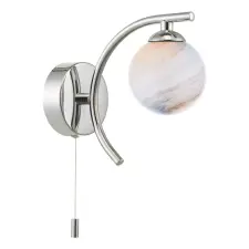 Dar Lighting modern fali lámpa atiya csiszolt króm sokszínű darati0750-07 világítás