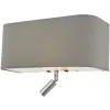 Dar Lighting modern fali lámpa ronda csiszolt króm szürke darron7139l