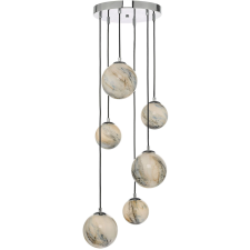 Dar Lighting modern függeszték mikara csiszolt króm sokszínű darmik0650 világítás