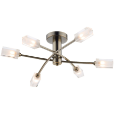 Dar Lighting modern mennyezeti lámpa morgan antik sárgaréz átlátszó darmor6475 világítás