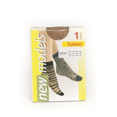  Darja kockás mintás bokafix, 20 DEN, m:36-41, 1 pár suntan
