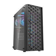 DarkFlash DK351 Black táp nélküli ablakos ház fekete (DK351 Black) - Számítógépház számítógép ház