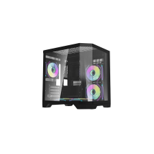 DarkFlash FT350 számítógépház + 5 ARGB ventilátor (fekete) számítógép ház