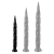 DarkSil Long Tail Dildo S – fekete prémium dildó 34 x 3,5 cm