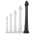 DarkSil Whale Dildo XXL hosszú vibrátor 55 x 7.5cm - 6.3cm hegye fekete