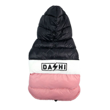 Dashi Stripes Pink&amp;Black kutyakabát 3XL (52 cm háthossz) kutyaruha
