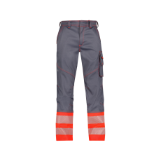 Dassy Princeton munkavédelmi jól láthatósági derekas nadrág szürke/piros színben