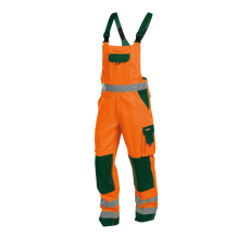 Dassy Toulouse munkavédelmi jól láthatósági kantáros nadrág narancs/zöld színben