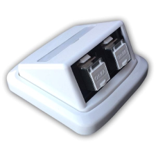 Datacom ABB Tango STP CAT6A 2 × RJ45 Skey fehér aljzat kábel és adapter