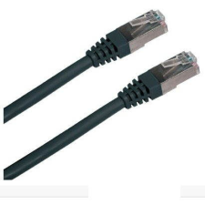 Datacom CAT5E FTP, 1m, fekete kábel és adapter
