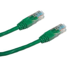 Datacom CAT5E UTP, 0.5m, zöld kábel és adapter