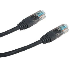 Datacom CAT5E UTP, 3m, fekete kábel és adapter
