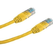 Datacom CAT5E UTP 5m, sárga kábel és adapter