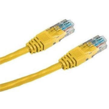 Datacom CAT6 UTP, 0,5m, sárga kábel és adapter