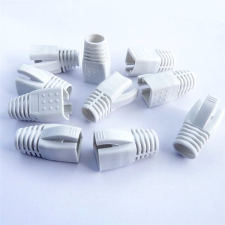 Datacom dugó RJ45 csatlakozóhoz (CAT6A, CAT7) fehér (10db) kábel és adapter