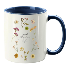  Dátum és felirat vadvirág Bögre (másik oldalra fotó és felirat kérhető) bögrék, csészék