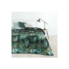  Dawosa velúr ágytakaró egzotikus levélmintával Fekete 200x220 cm lakástextília