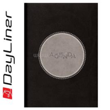 DAYLINER Határidőnapló Central A5 napi, fehér lapokkal fekete - szürke 2026. (DAYLINER_57723) határidőnapló