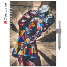 DAYLINER Határidőnapló InSpiral A5 heti fehér lapokkal Graffiti Dayliner 2023. határidőnapló
