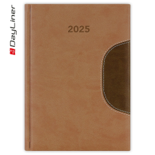DAYLINER Határidőnapló Memphis B5 heti, fehér lapokkal barna-csokoládé Dayliner 2025. határidőnapló