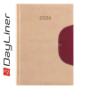 DAYLINER Határidőnapló Memphis B5 heti, fehér lapokkal bézs-padlizsán 2026. (DAYLINER_57827)