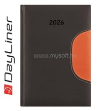 DAYLINER Határidőnapló Memphis B5 heti, fehér lapokkal fekete-narancs 2026. (DAYLINER_57828) határidőnapló