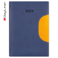 DAYLINER Határidőnapló Memphis B5 heti, fehér lapokkal kék-sárga Dayliner 2025. határidőnapló
