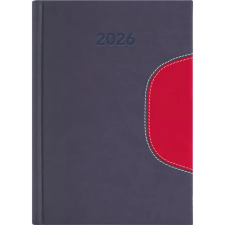 DAYLINER Memphis Naptár tervező A5 napi 2026 szürke-piros határidőnapló