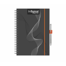 DAYLINER Naptár, tervező, A5, heti, DAYLINER, "InSpiral", fekete-narancs határidőnapló